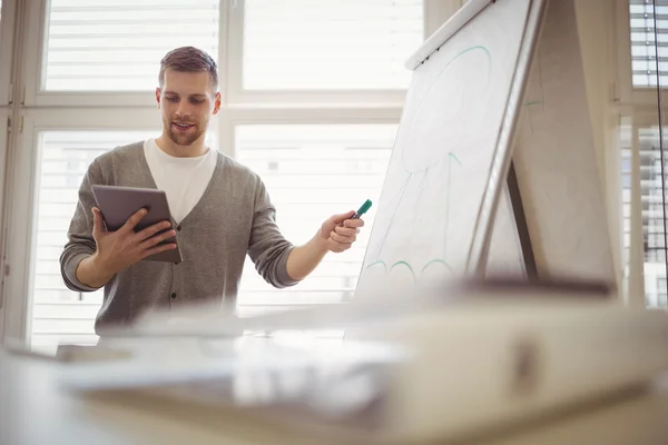 Businessman looking at tablet — Stock Photo, Image