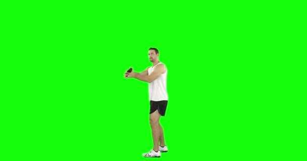 ディスクの投擲の練習選手男 — ストック動画