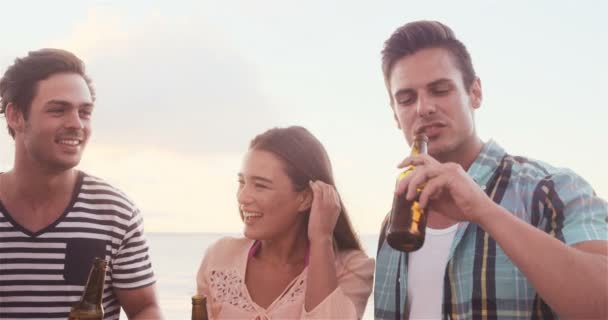 Amigos desfrutando juntos — Vídeo de Stock