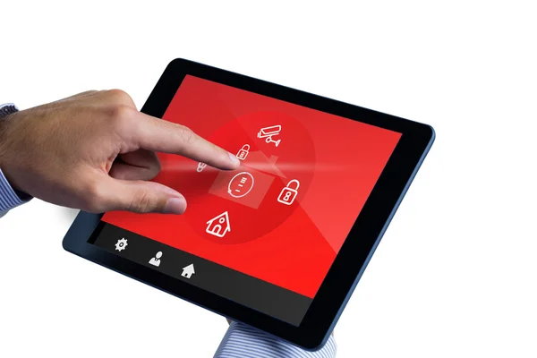 Man using tablet pc — Stock Photo, Image