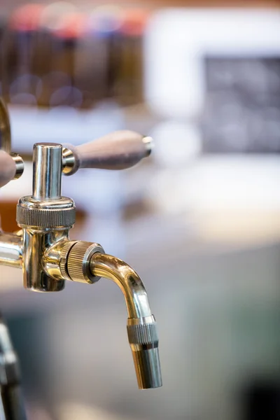 Close-up of beer tap — Stock Photo, Image