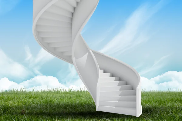 Stairs against blue sky — Stock Photo, Image
