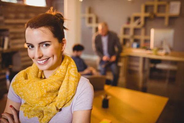 Graphic designer with arms crossed — Stock Photo, Image