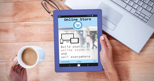 Scherm van online winkel — Stockfoto