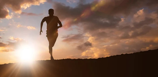 Fit man running — Stock Photo, Image