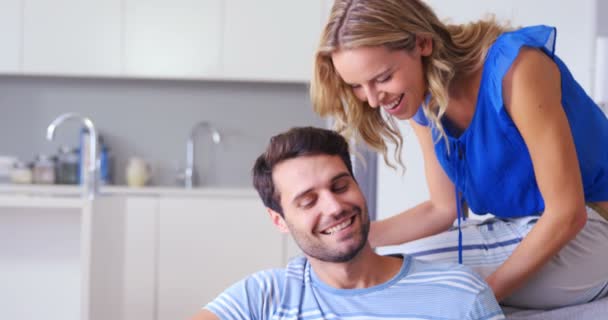 Couple using a digital tablet — Stock Video