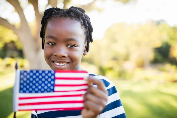 Zaměřit se na usa vlajka sám — Stock fotografie