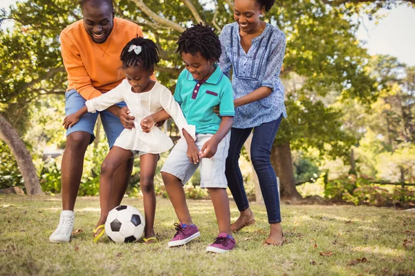 Familia feliz divirtiéndose — Foto de Stock