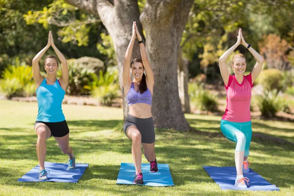 Jonge vrouwen doen yoga — Stockfoto