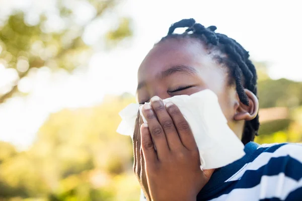 Boy giving a blow alone — Stock Photo, Image