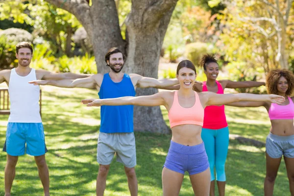 Grupo de amigos haciendo ejercicio —  Fotos de Stock