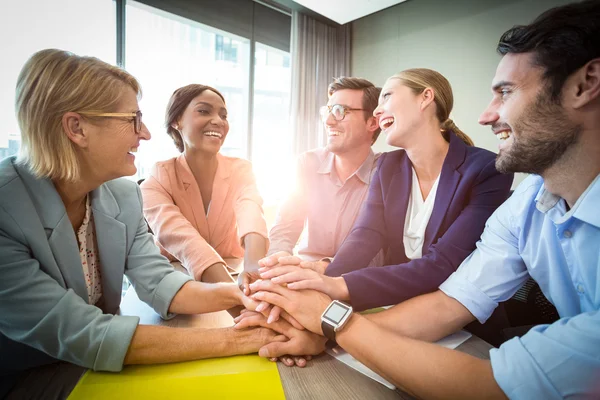 Business people with hand stacked — Stock Photo, Image