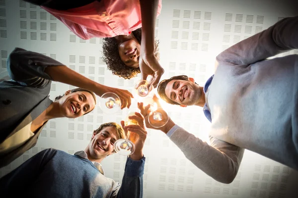 Business people toasting wine glasses — Stock Photo, Image