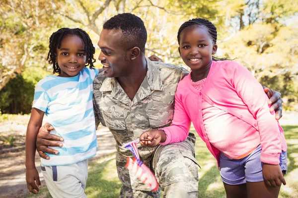 Happy family posing together — Stock Photo, Image