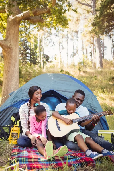 Happy family enjoying together — Stock Photo, Image