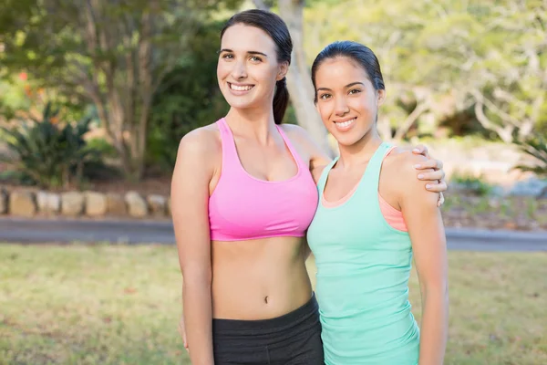 Portrait of young women smiling — Stock Photo, Image