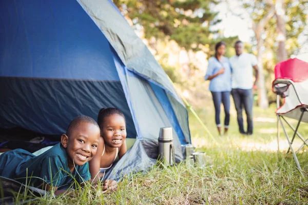 Famiglia felice godendo insieme — Foto Stock