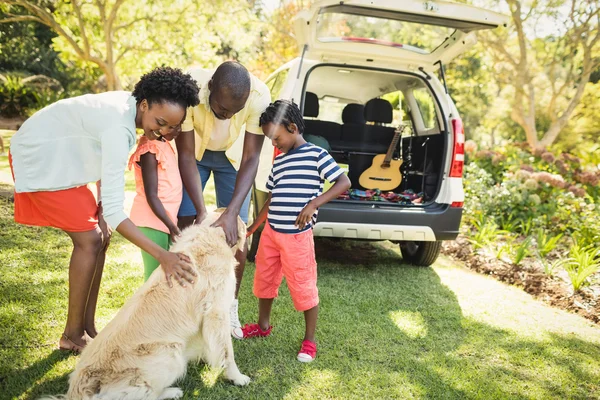 Happy family enjoying together — Stock Photo, Image