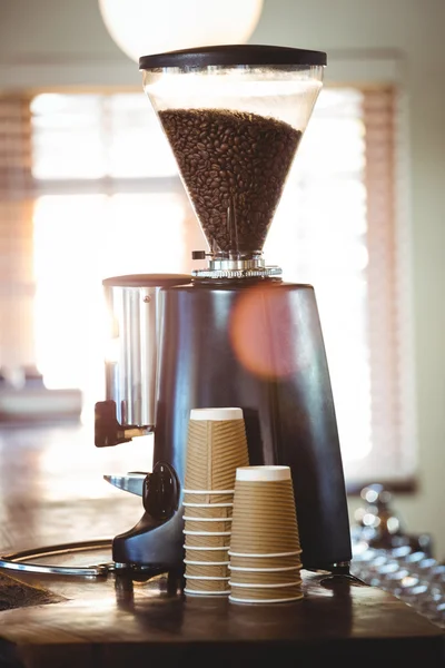 Vista de uma máquina de café — Fotografia de Stock