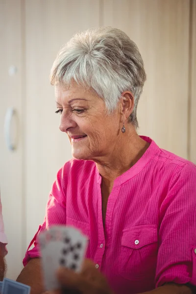 Sidan av en äldre kvinna — Stockfoto