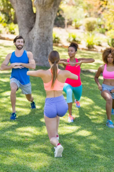 Grupo de amigos haciendo ejercicio —  Fotos de Stock