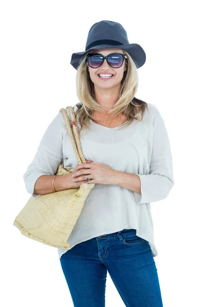 Cheerful woman standing — Stock Photo, Image