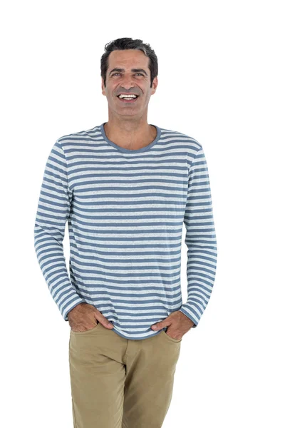 Mid adult man standing against — Stock Photo, Image
