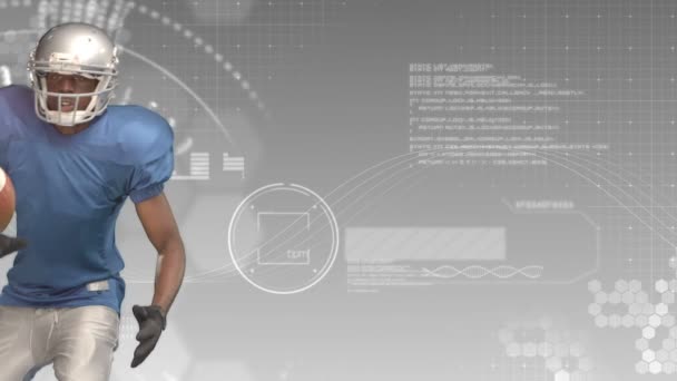 American football player catching ball — Stock Footage American football player catching ball Stock Video