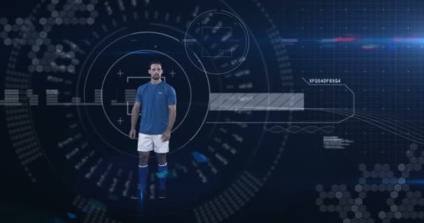 Uomo che gioca a calcio — Video Stock