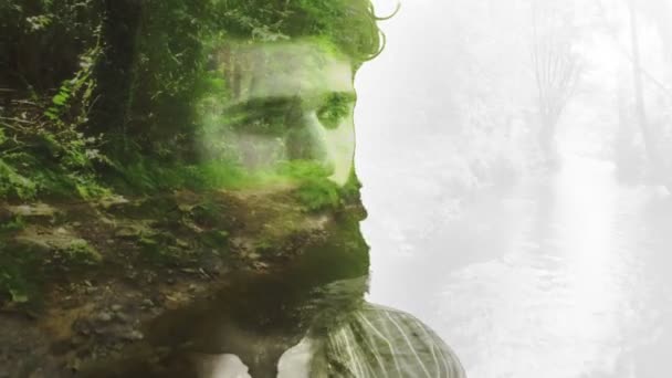 Hipster forestier conceptuel — Video