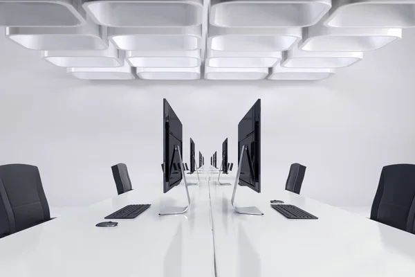 Mobiliario de oficina en habitación blanca —  Fotos de Stock