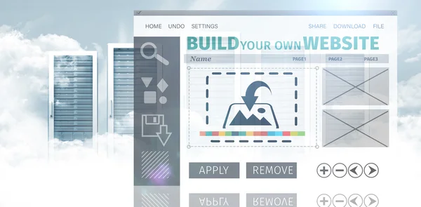 Bileşik görüntü kurmak web arayüzü — Stok fotoğraf