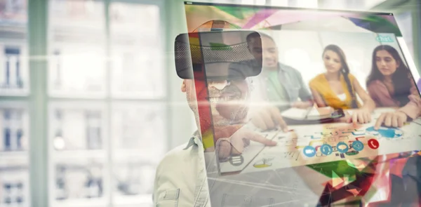 Composite image of screen of a video call — Stock Photo, Image