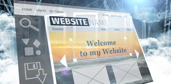 Composite image of build website interface — Stock Photo, Image