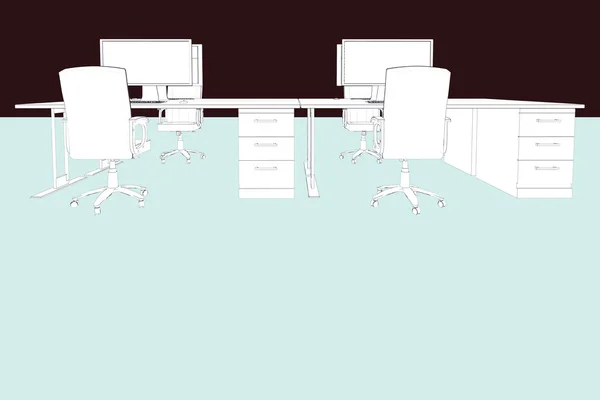 Composite image of draw of two desks — Stock Photo, Image