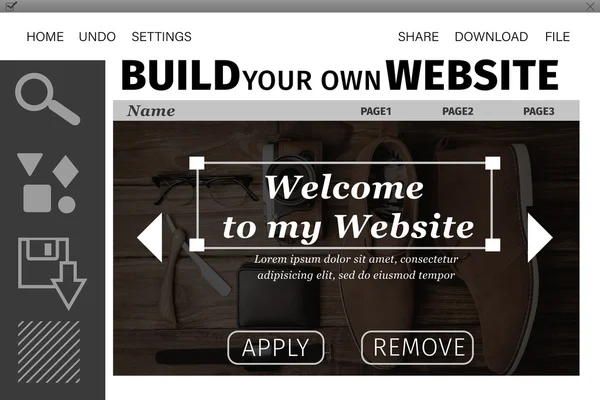Construir interfaz de sitio web —  Fotos de Stock