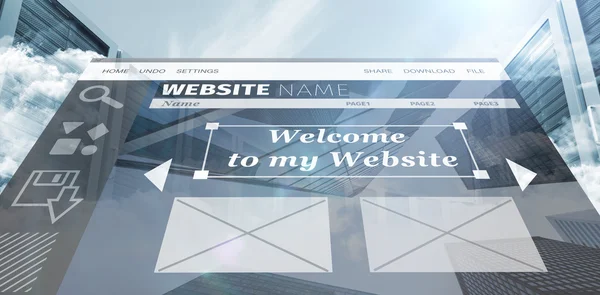 composite image of build website interface