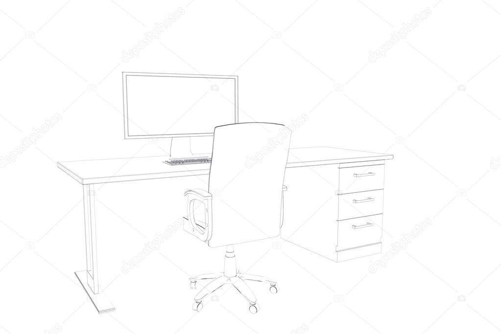 Draw Of A Desk Stock Photo C Wavebreakmedia 116686082