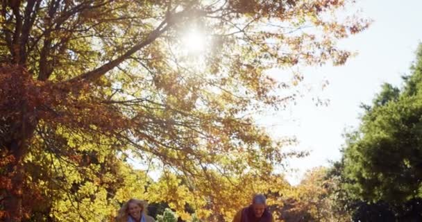 Mère papa et fille courir — Video