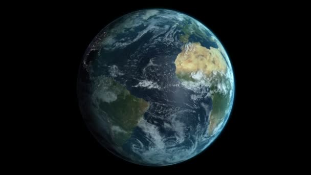 Animation of earth spinning — Stock Video