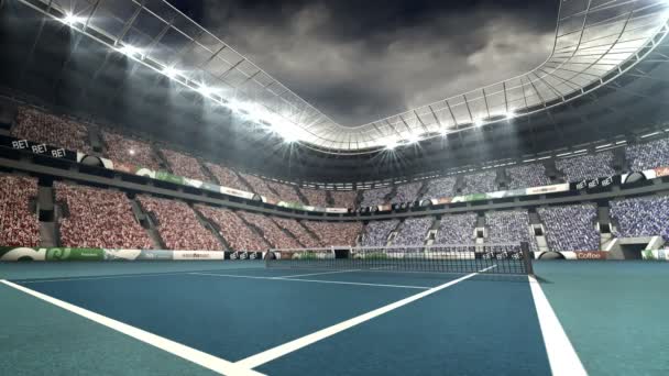 Вид на теннисный стадион — стоковое видео