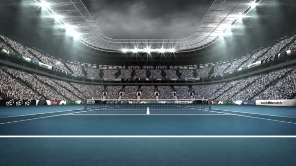 网球场馆的视图 — 图库视频影像