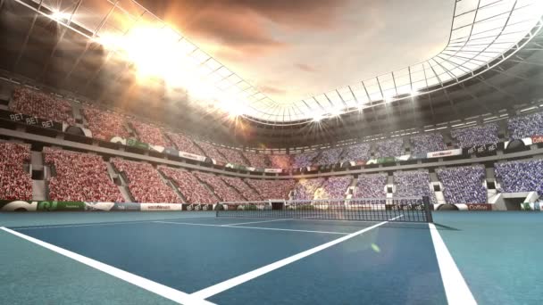 View of tennis stadium — Stock Footage View of tennis stadium Royalty Free Stock Video