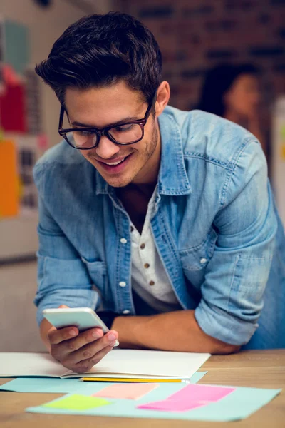 Business executive using mobile phone — Stock Photo, Image