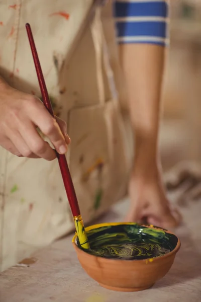 Potter blandning akvarell i skål — Stockfoto