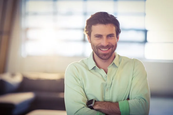 Portrait of male business executive smiling — Stock Photo, Image
