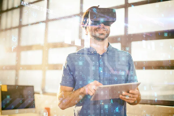 Business executive i virtual reality headset - Stock-foto
