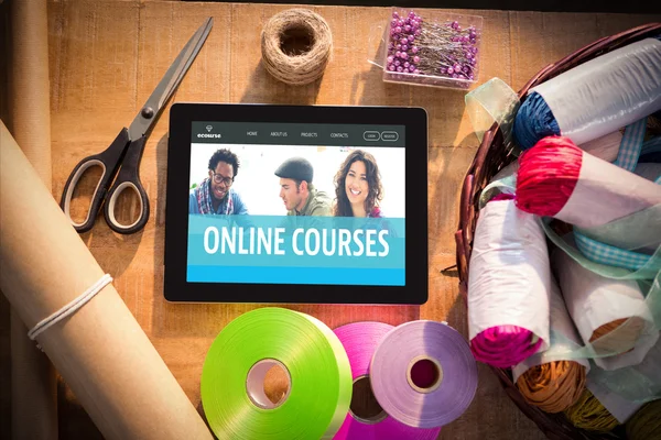 Online courses interface — Stock Photo, Image