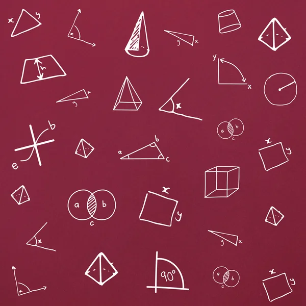Diversi segni e simboli matematici — Foto Stock