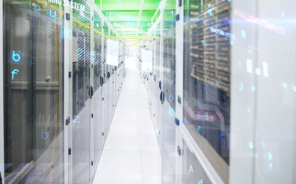 Virus bakgrund mot datacenter — Stockfoto